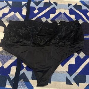 Torrid Black Lace High-Waisted Thong Shaper